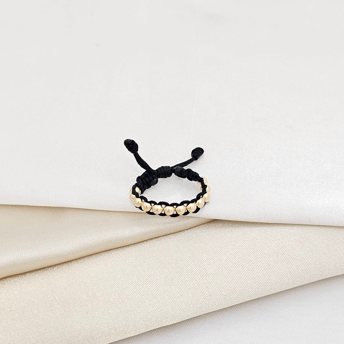 ANILLO GOLD DORADO # 3 TRENZADO 1 LINEA
