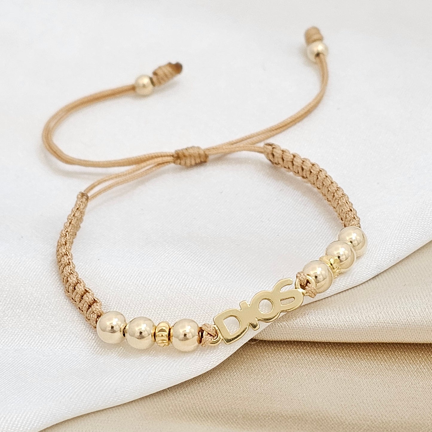PULSERA GOLD # 4 HERRAJE DIOS BEIGE