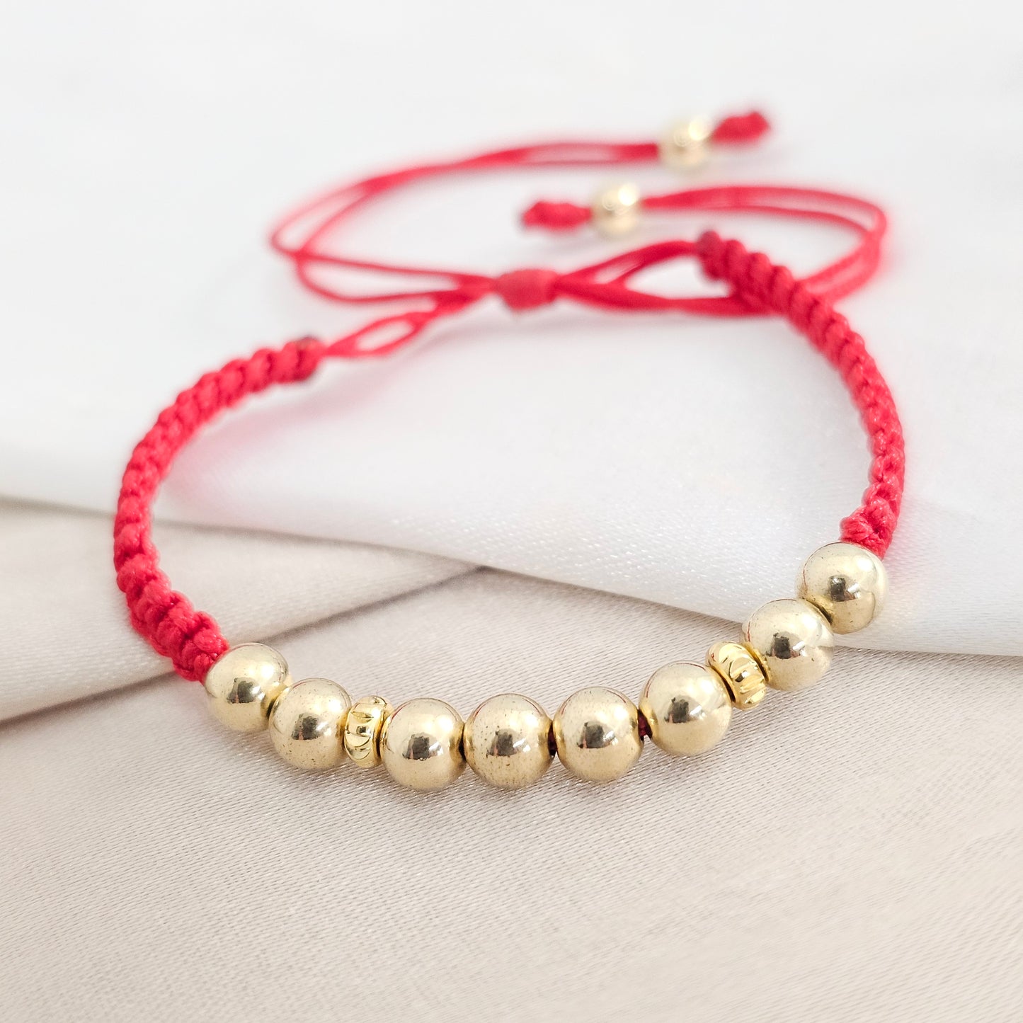 PULSERA GOLD #5 HERRAJE ITALIANO ROJA