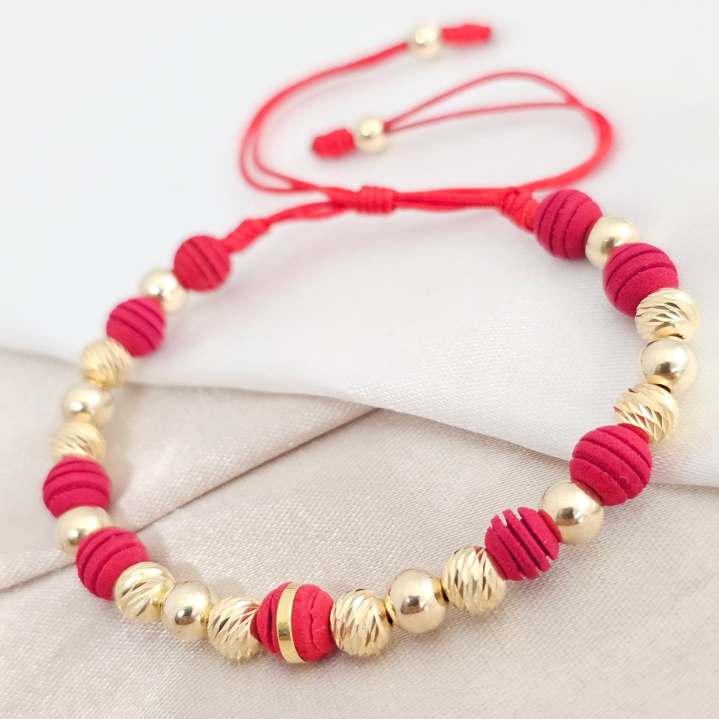 PULSERA GOLD ITALY IT # 5 ROJA