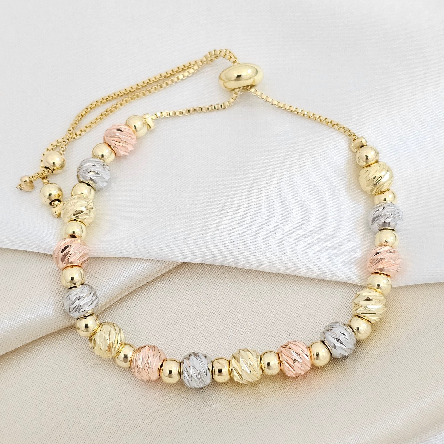 PULSERA BALIN N6 ITALY TRES TONOS CORREDIZA RF K7243