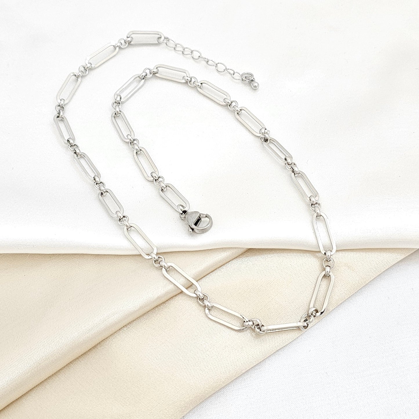 CADENA GRUESA AROS 3X1 PLATEADA RF K6096