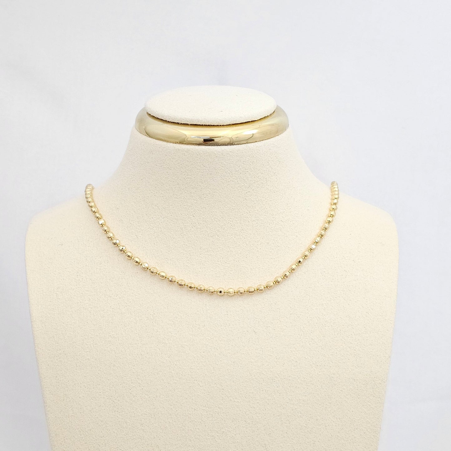 CADENA ESFERAS 3MM CON EXTENSOR DORADO RF K6551