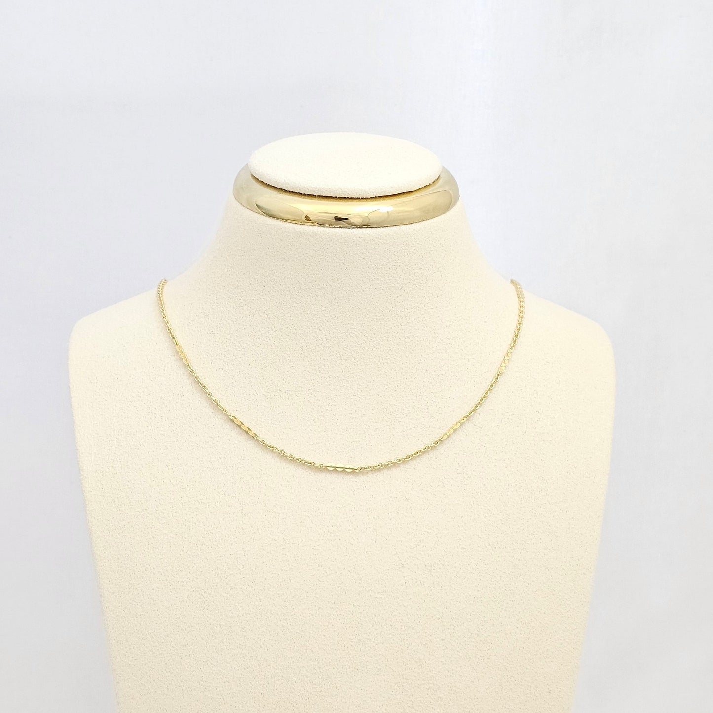 CADENA MINI AROS CON DESTELLOS EXTENSOR DORADO RF K6661