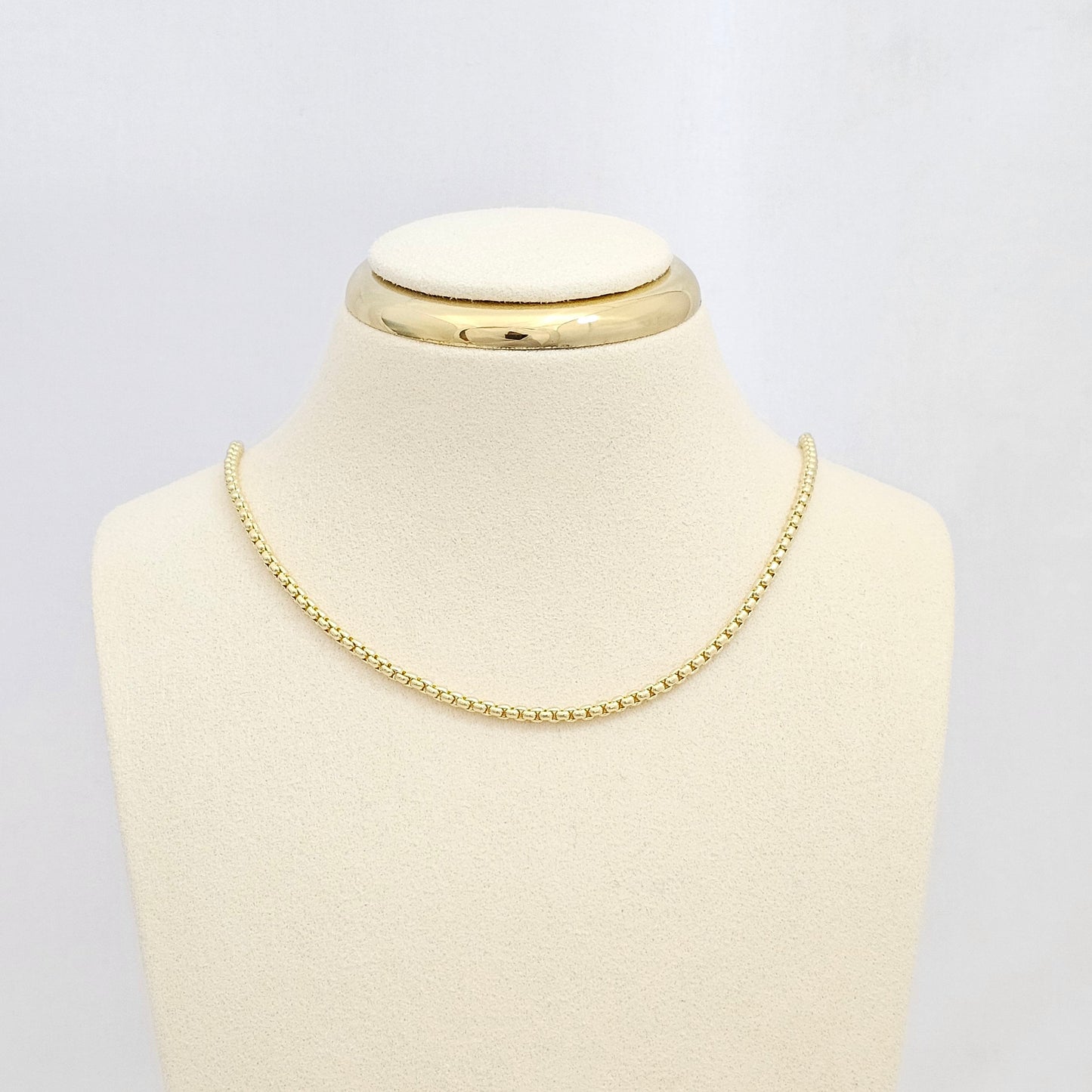 CADENA MINI CUBOS 2MM CON EXTENSOR DORADO RF K6663