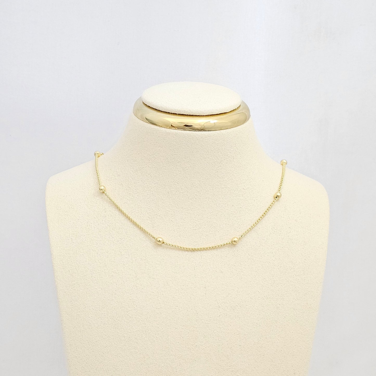 CADENA CUBANA CON BALINES N3 Y EXTENSOR DORADO RF K6666