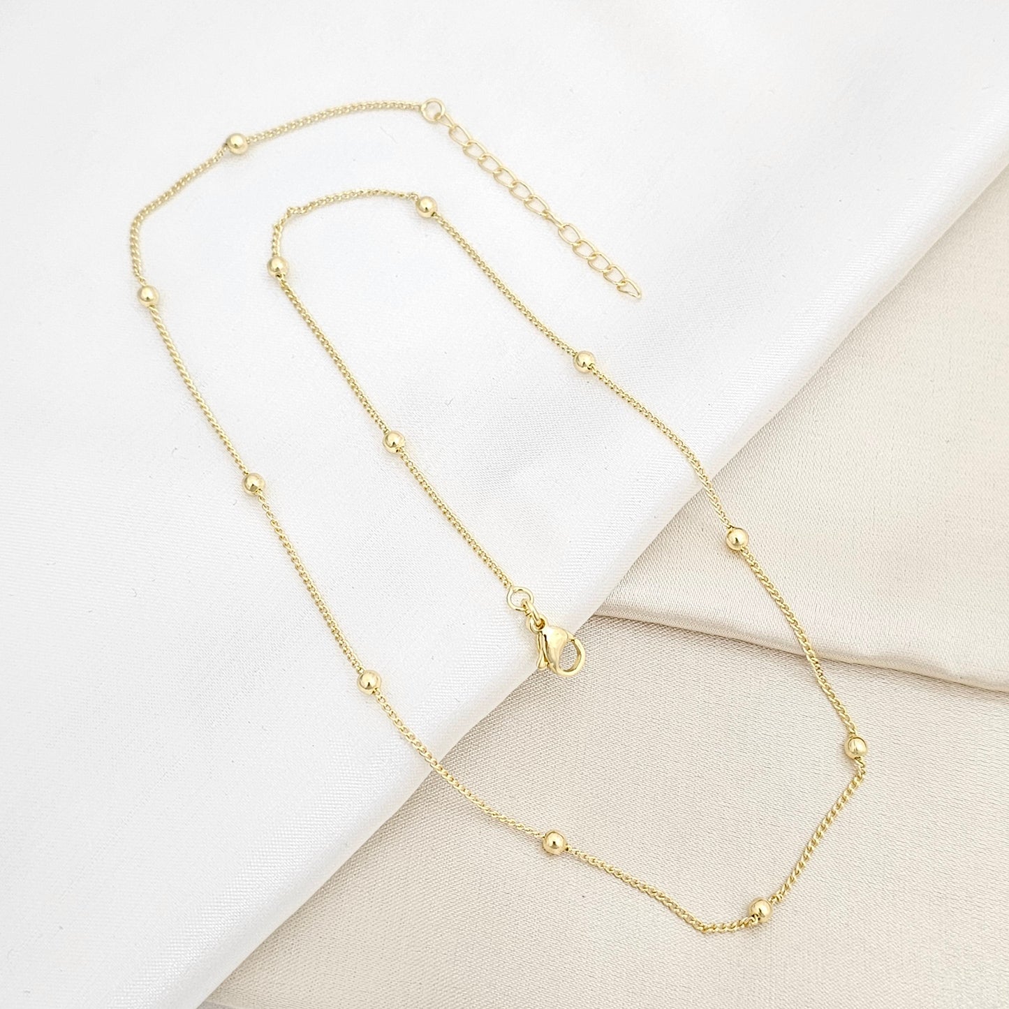 CADENA CUBANA CON BALINES N3 Y EXTENSOR DORADO RF K6666