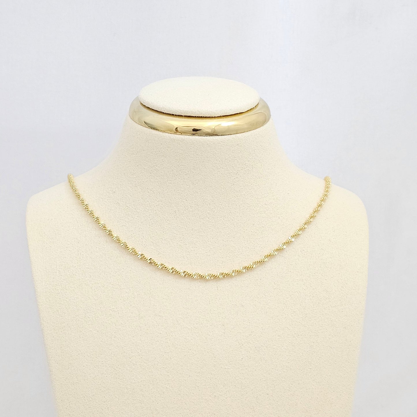 CADENA TRENZADA CON EXTENSOR DORADO RF K6671