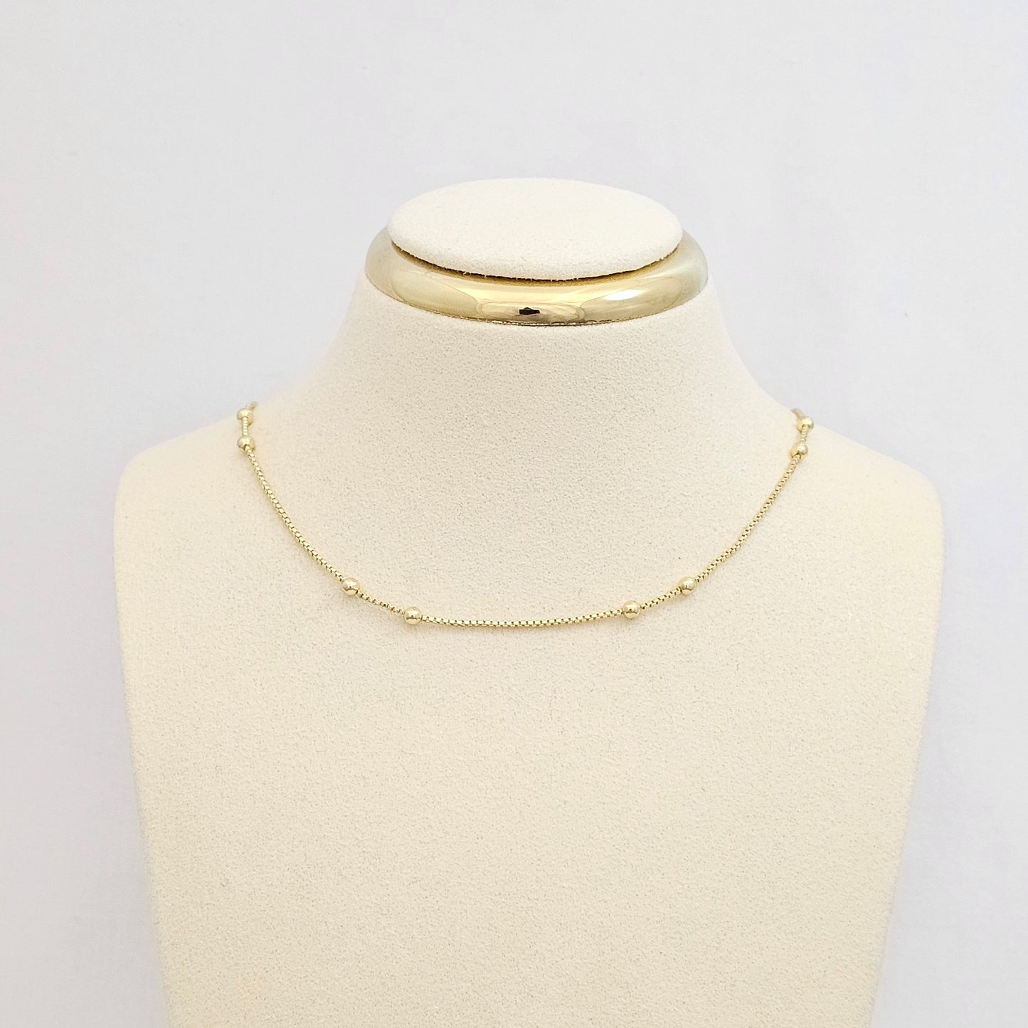 CADENA VENECIANA DOBLE BALIN N3 CON EXTENSOR DORADO RF K7524
