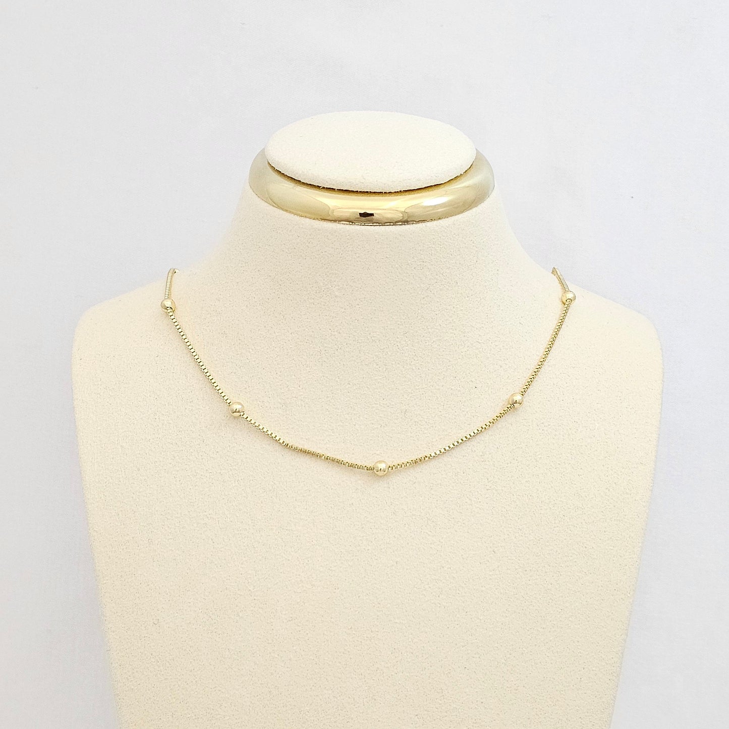 CADENA VENECIANA CON BALINES N4 EXTENSOR DORADO RF K7528