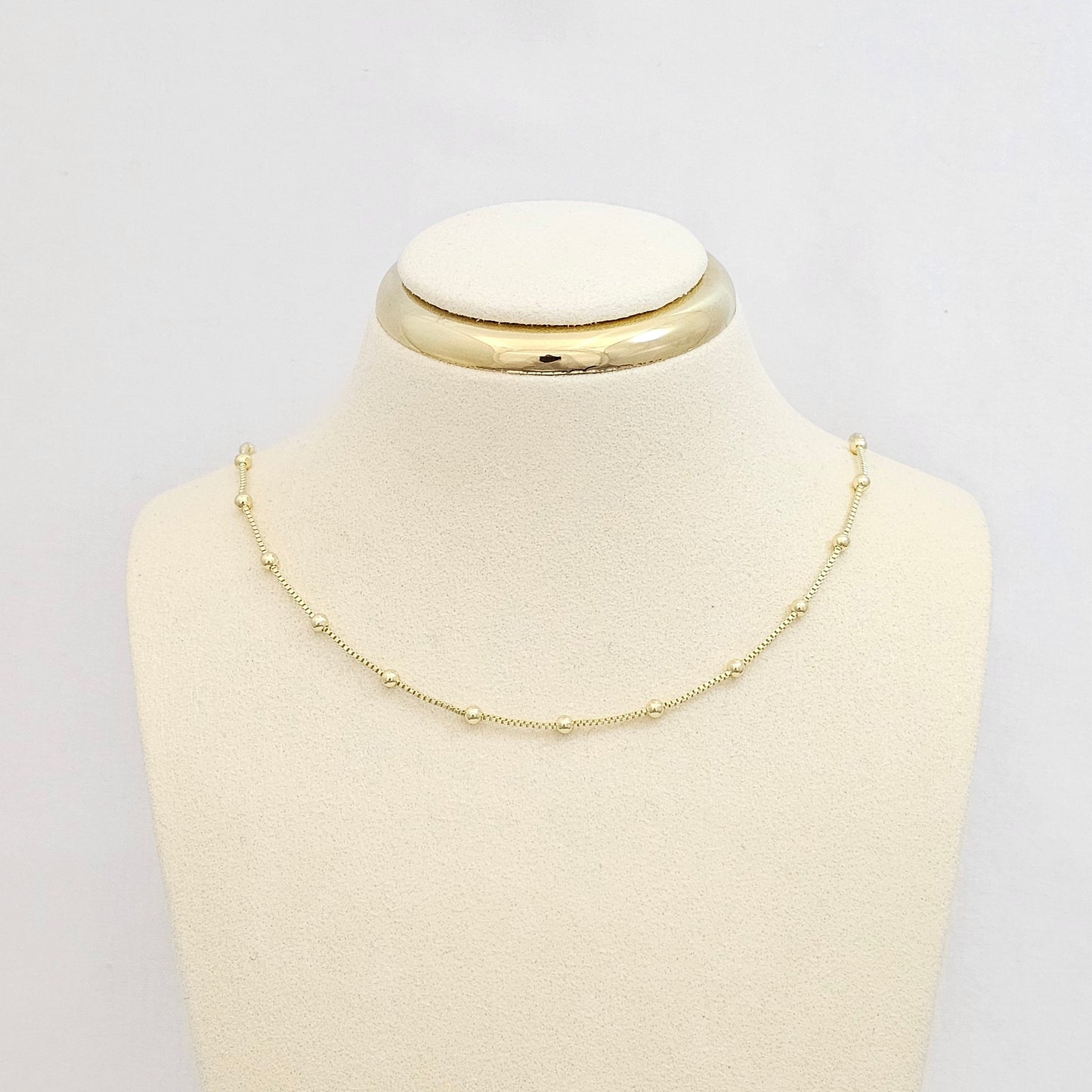 CADENA VENECIANA BALINES N3 CON EXTENSOR DORADO RF K7529