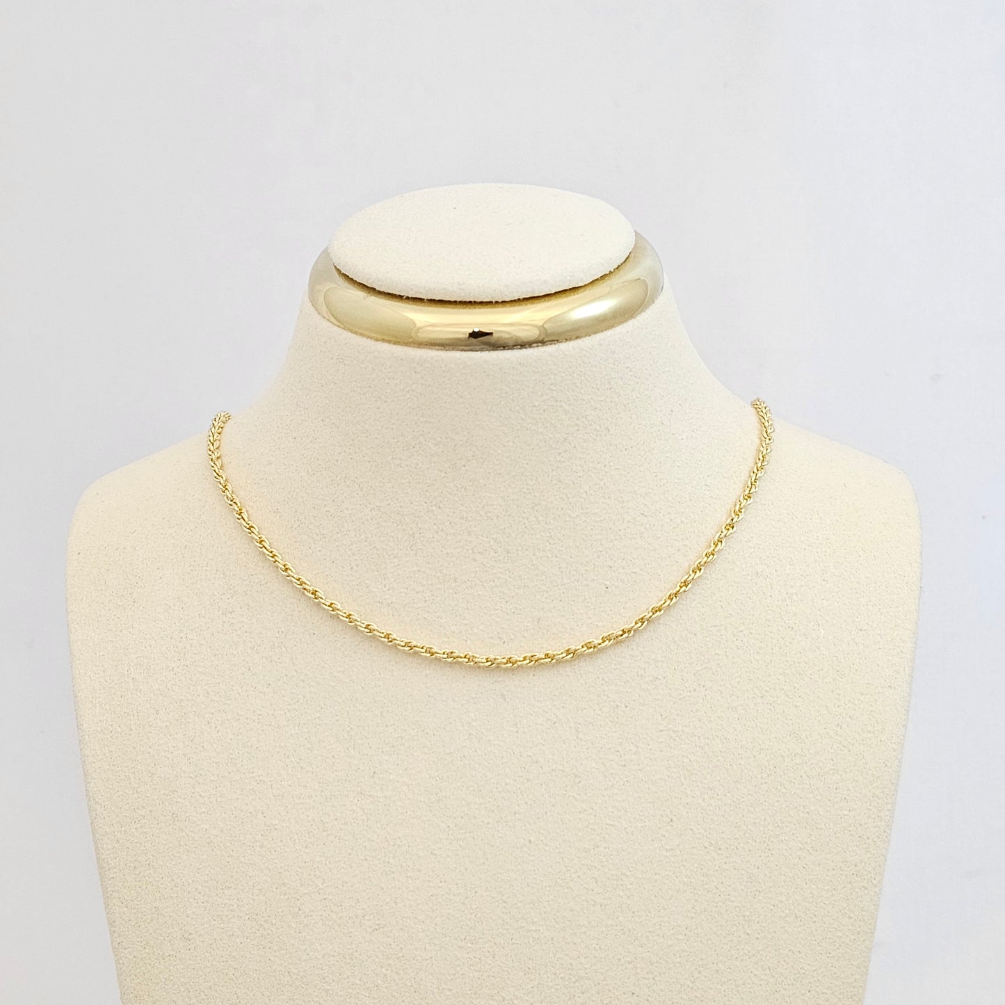 CADENA MINI AROS ENLAZADOS CON EXTENSOR DORADO RF K7563