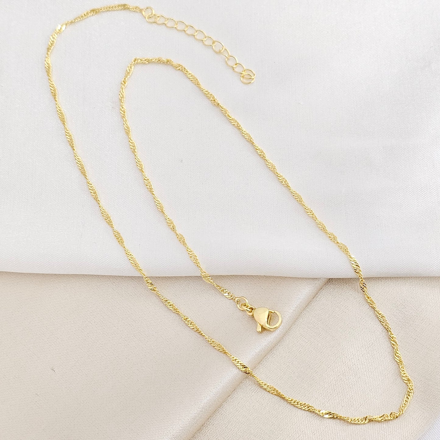 CADENA SINGAPUR 2MM CON EXTENSOR DORADO RF K7779