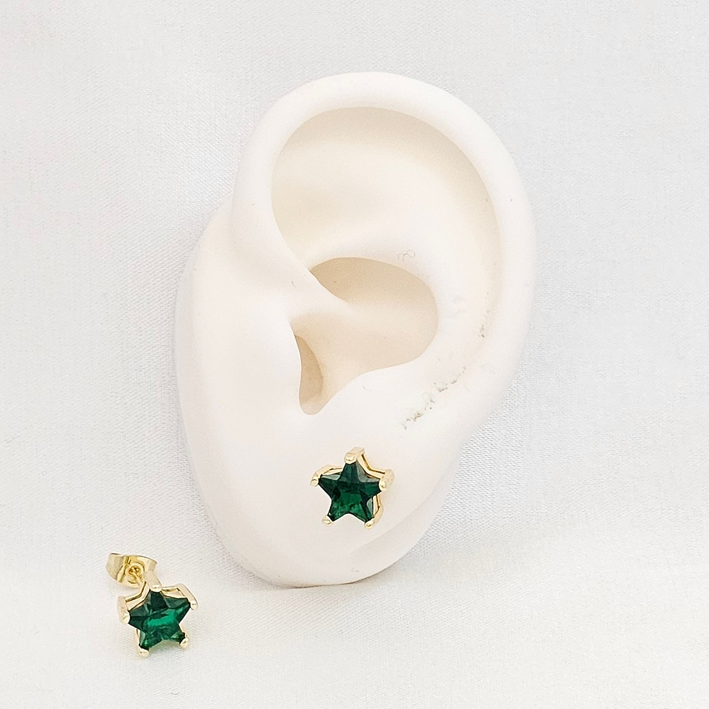 TOPO DORADO CIRCON DE ESTRELLA VERDE RF K7447