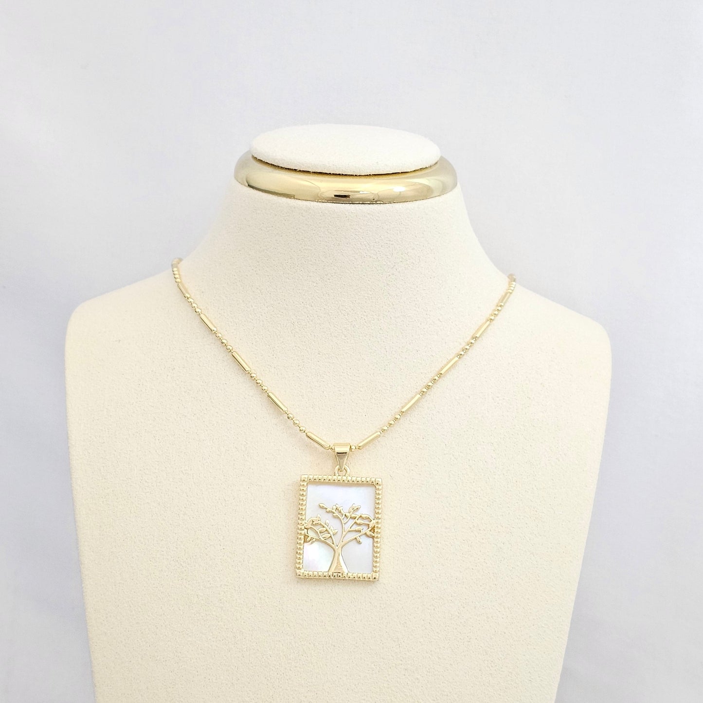 DIJE CUADRO GRANDE NACAR ARBOL DORADO RF K6558