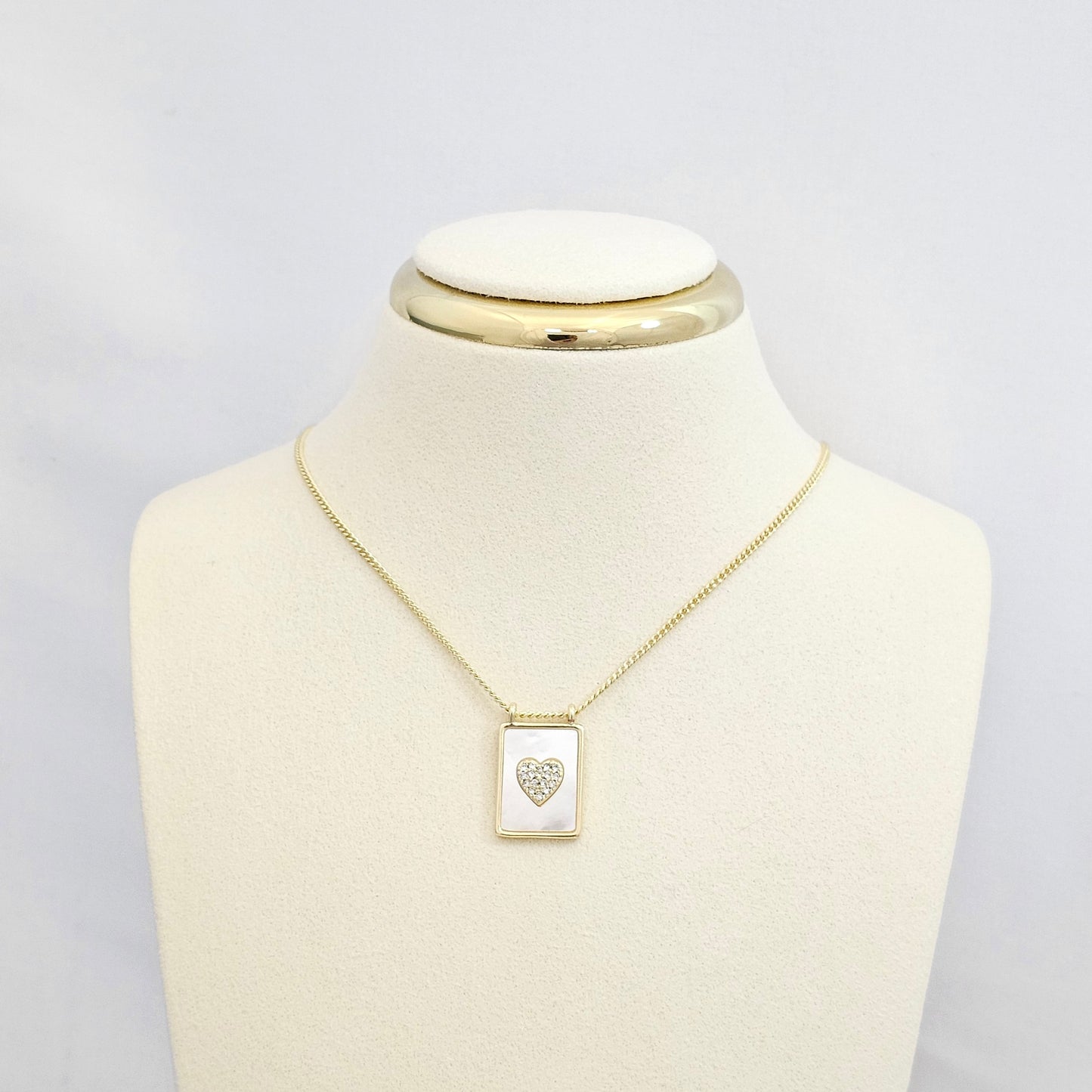 DIJE CUADRO NACAR CORAZON CIRCONES DORADO RF K6561