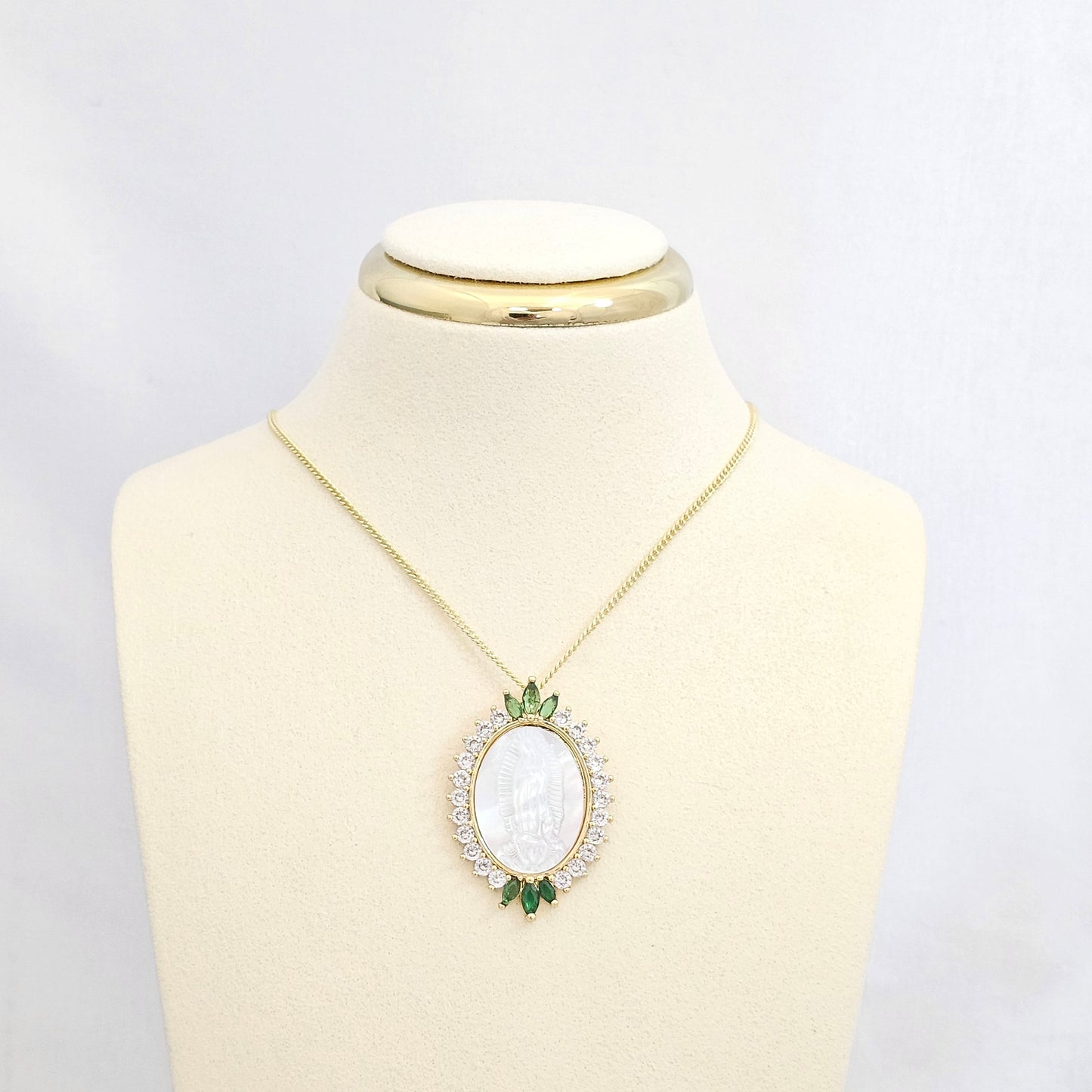 DIJE NACAR VIRGEN DE GUADALUPE CIRCON VERDE RF K6573