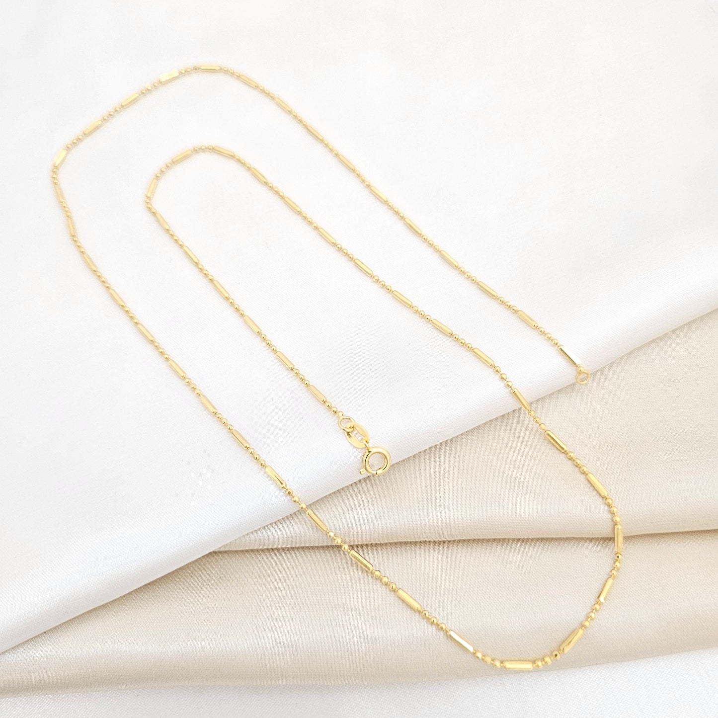 CADENA CANUTILLO MILITAR 65CMS LAM 18K-44828