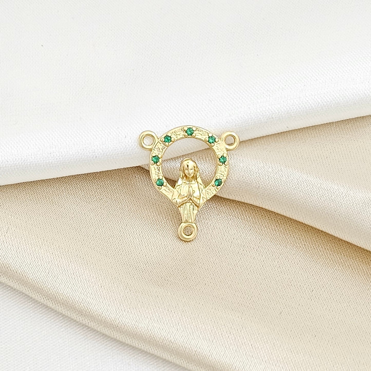 CRUCERO CON CIRCONIAS 1.8 CMS VERDE LAM18K RF B/24555-Verde