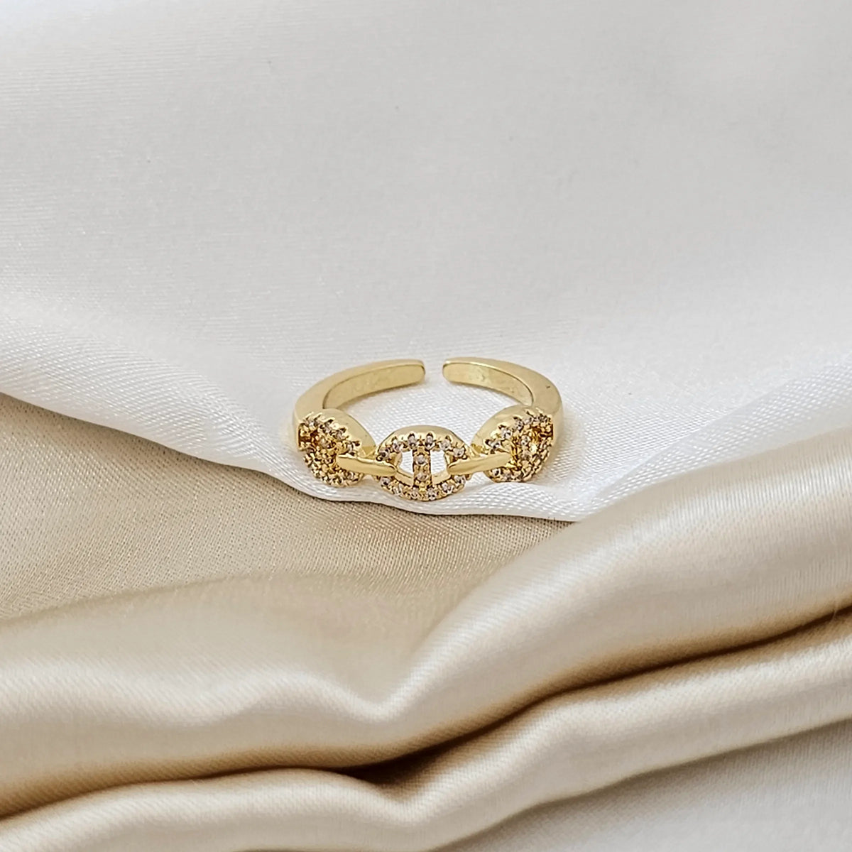 Anillo Circones Dorado Mujer Rf 653