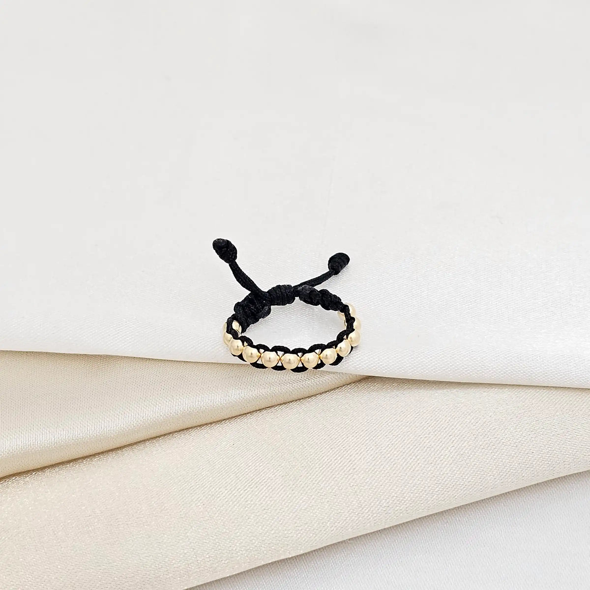 Anillo Gold Dorado # 3 Trenzado 1 Linea