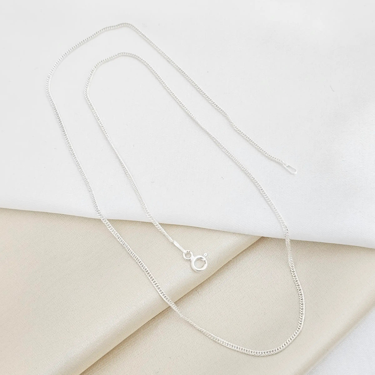 C Cubana Cruzada 1,1 Mm 50 Cms Plata 925 Rf B/S-45002