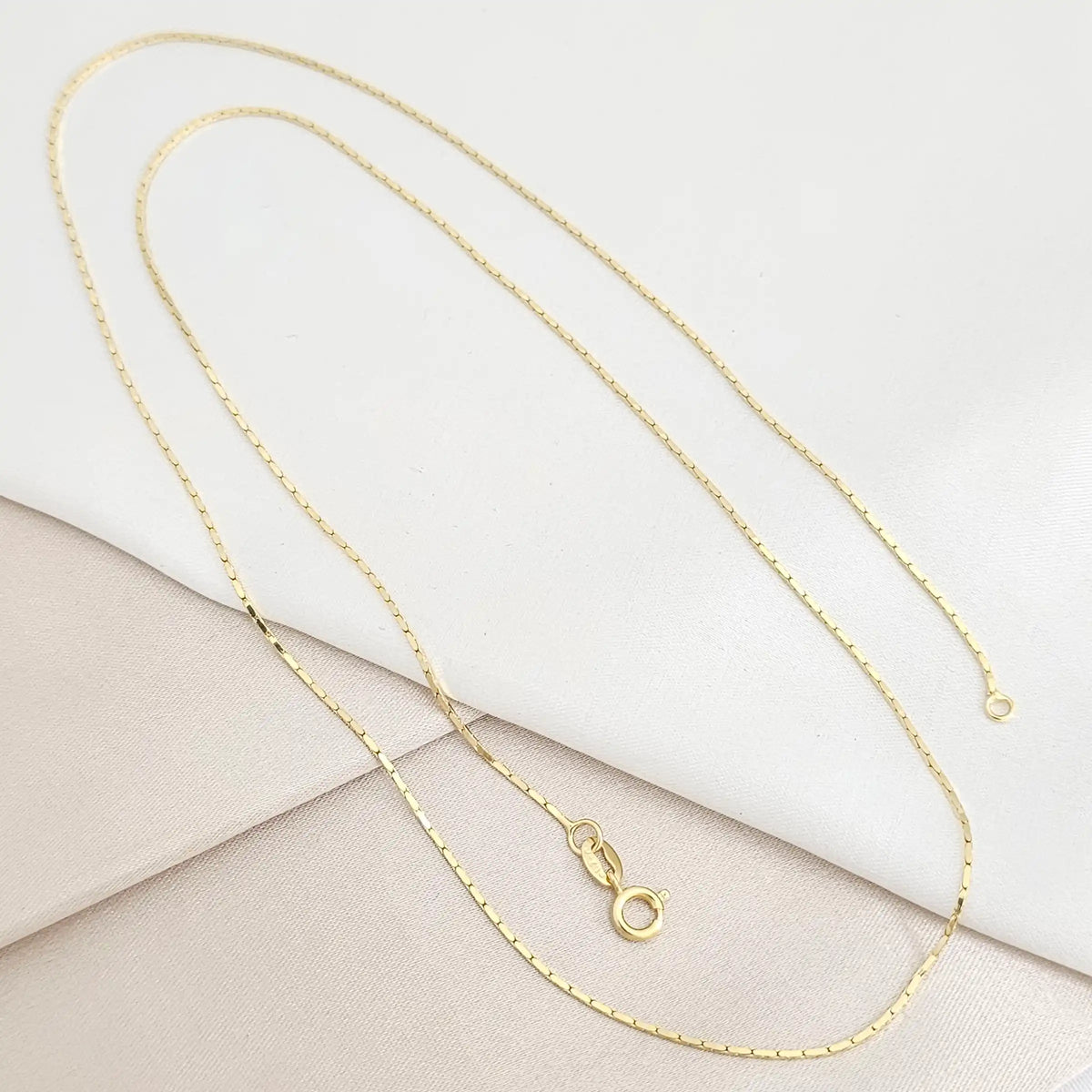 Cadena Cordon Cuadrado 1Mm 65Cms Lam18K - 43028