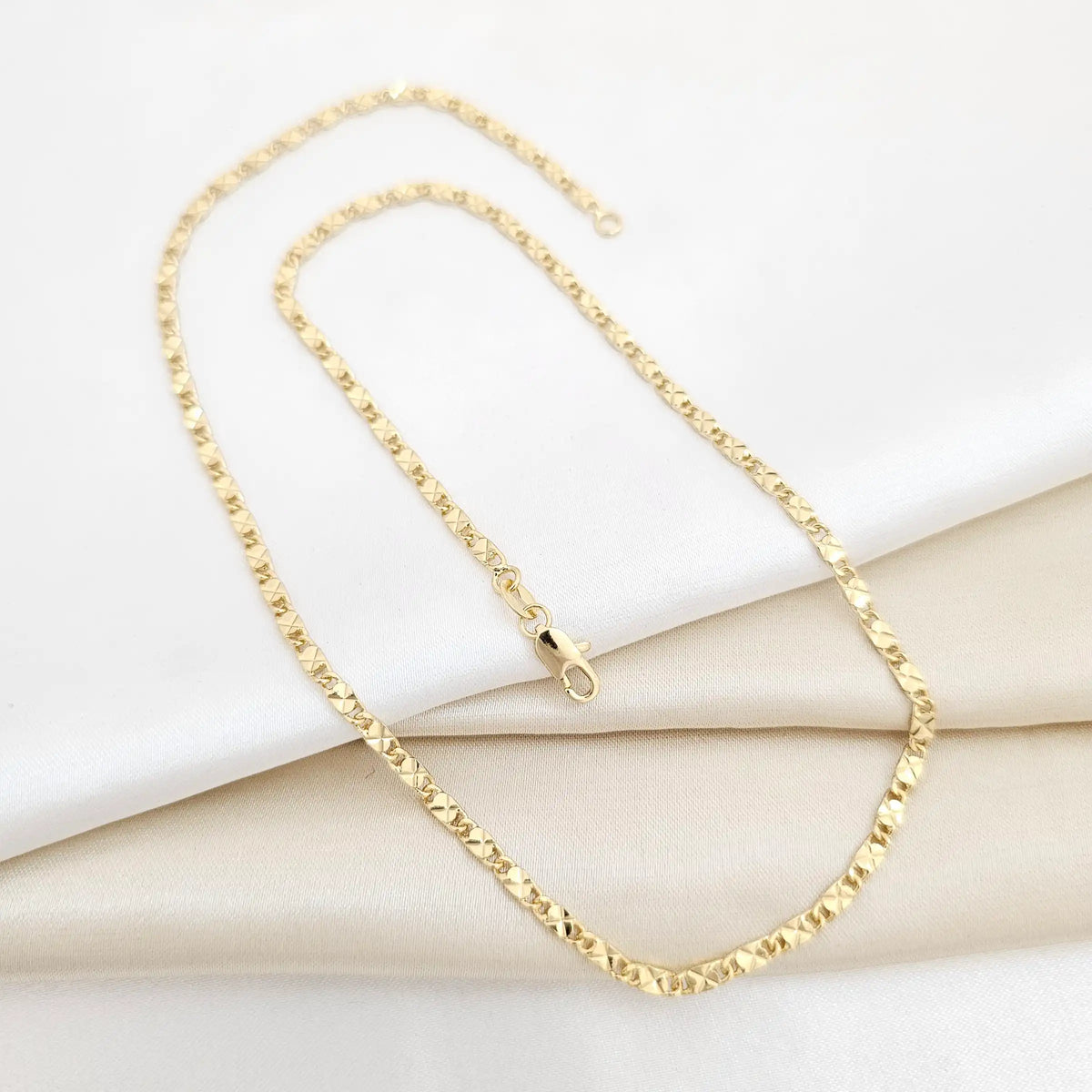 Cadena Destellos 45Cm 2.5Cm Lam 18K-44751