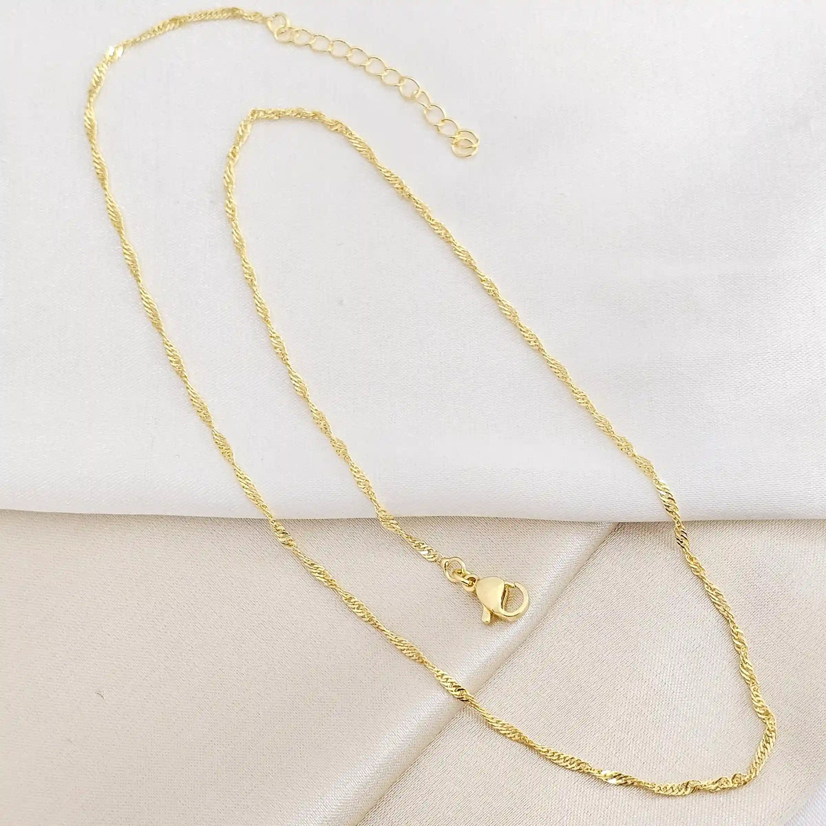 Cadena Singapur 2Mm Con Extensor Dorado Rf K7779