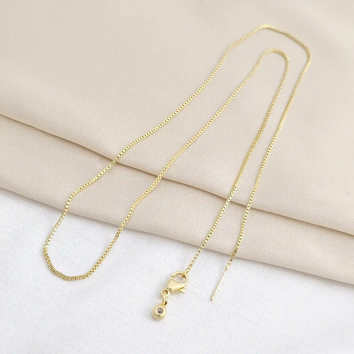 Cadena Veneciana 50,3 Cm Punto Aguja Dorado Rf K8320