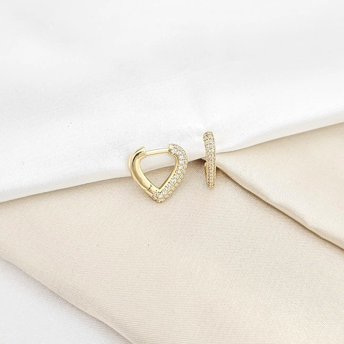 Candonga Corazon Pequeño Circones Dorado Rf K6603