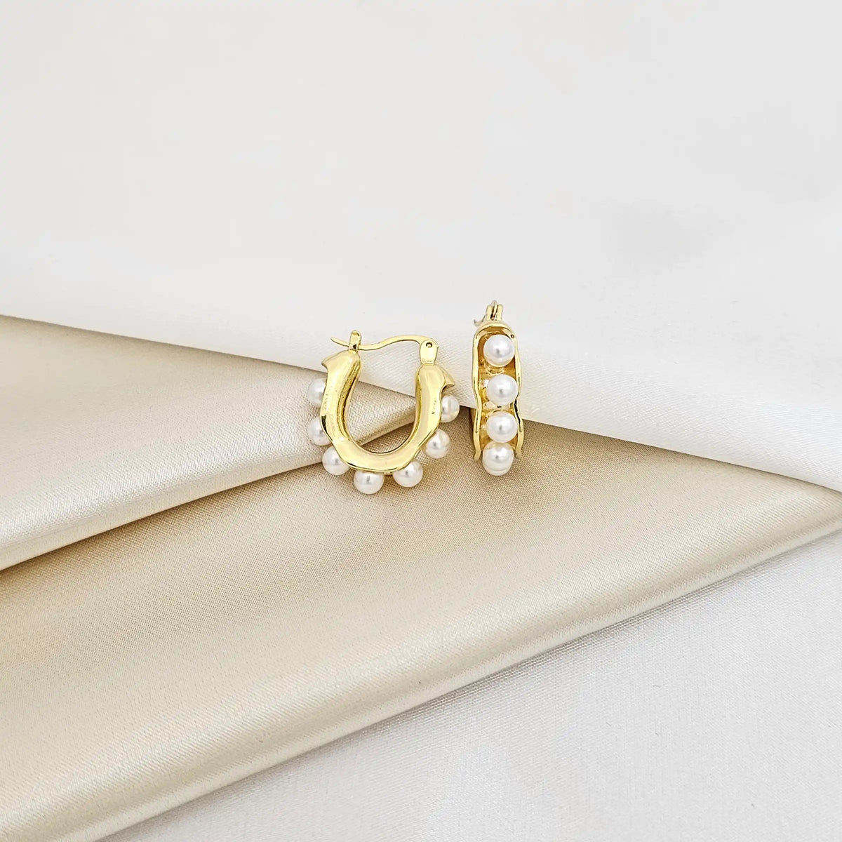 Candonga Lisa Dorado Con Siete Perlas Rf K7216