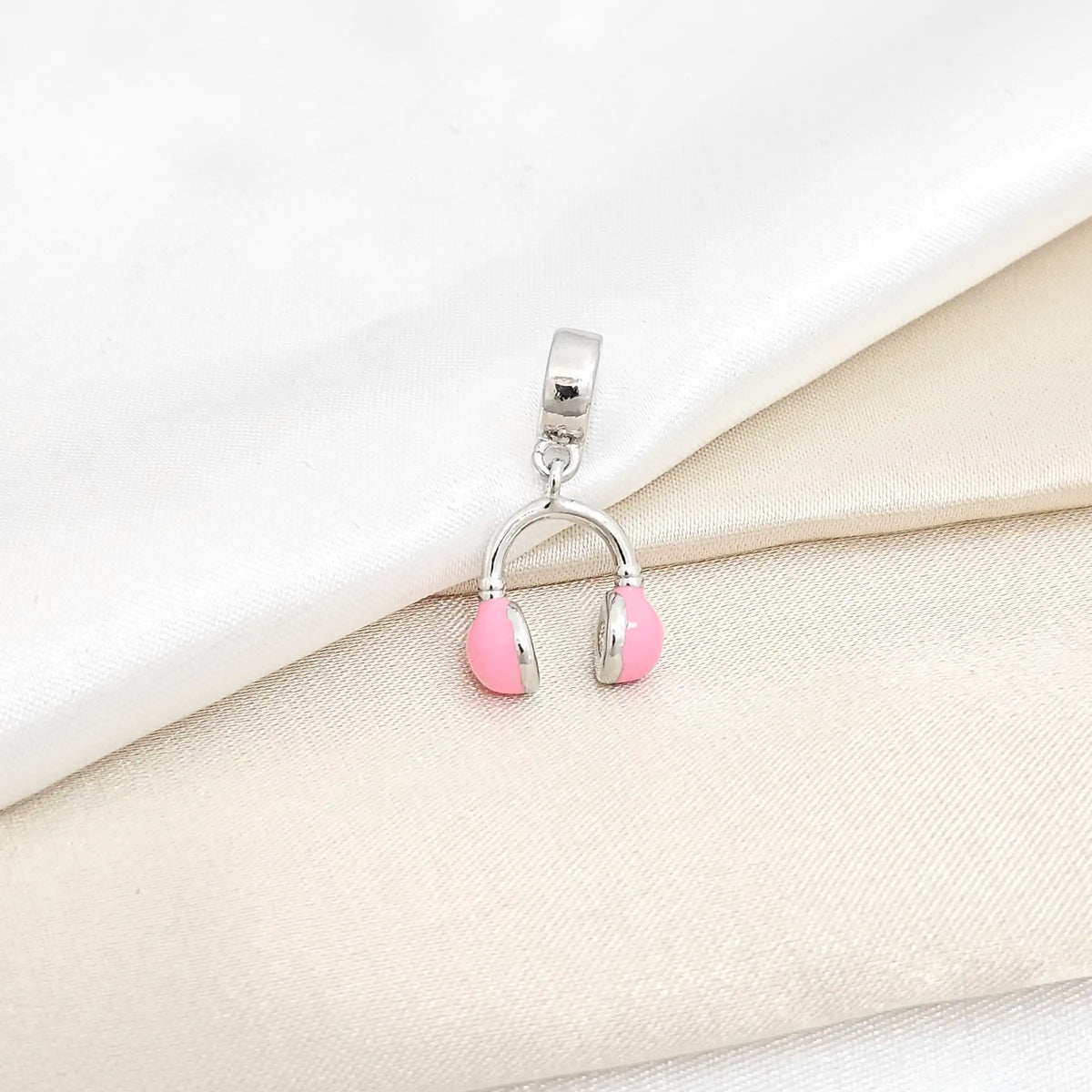 Charm Diadema Rosa Y Plateado Rf K6436