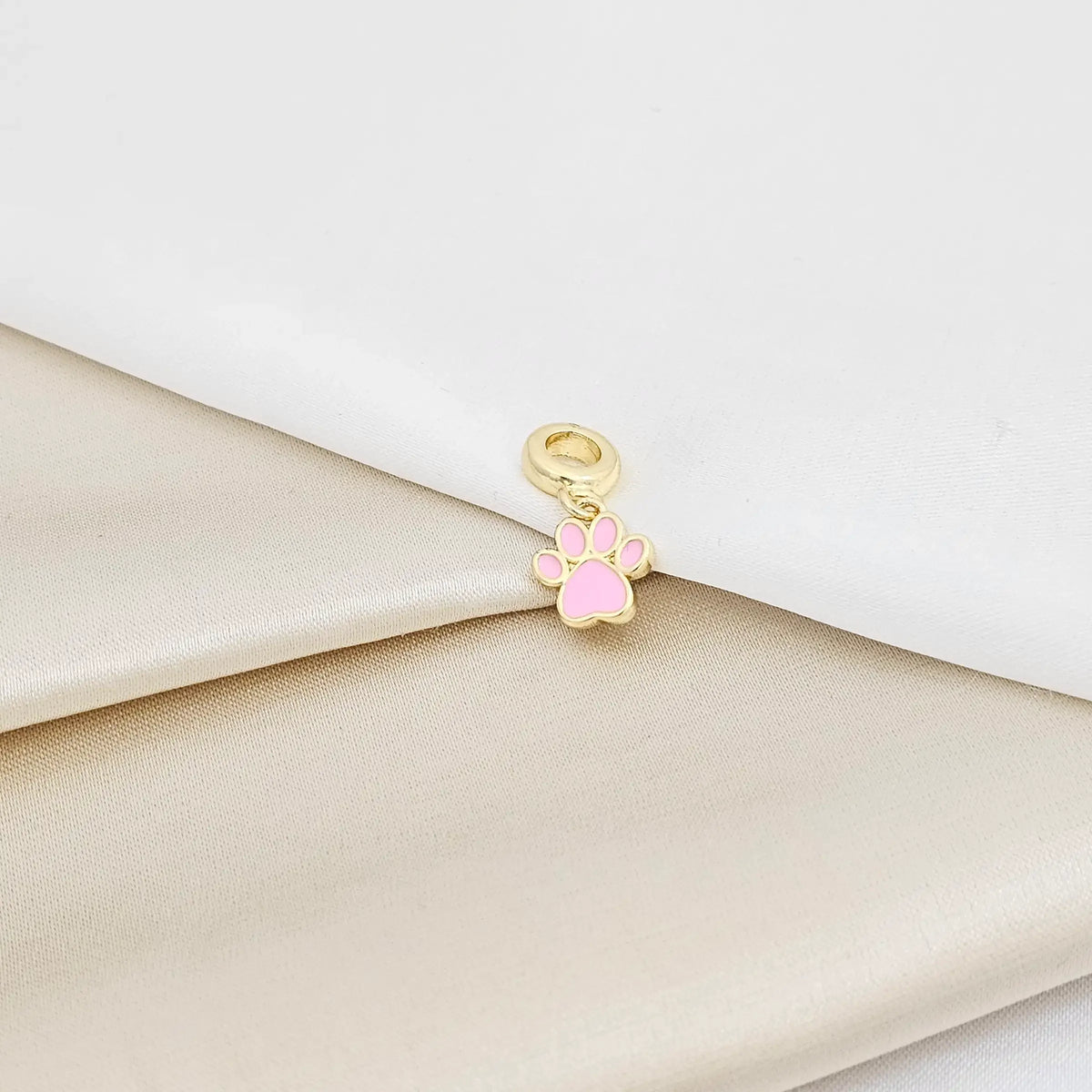 Charm Huella Rosa Y Dorado Rf K7453