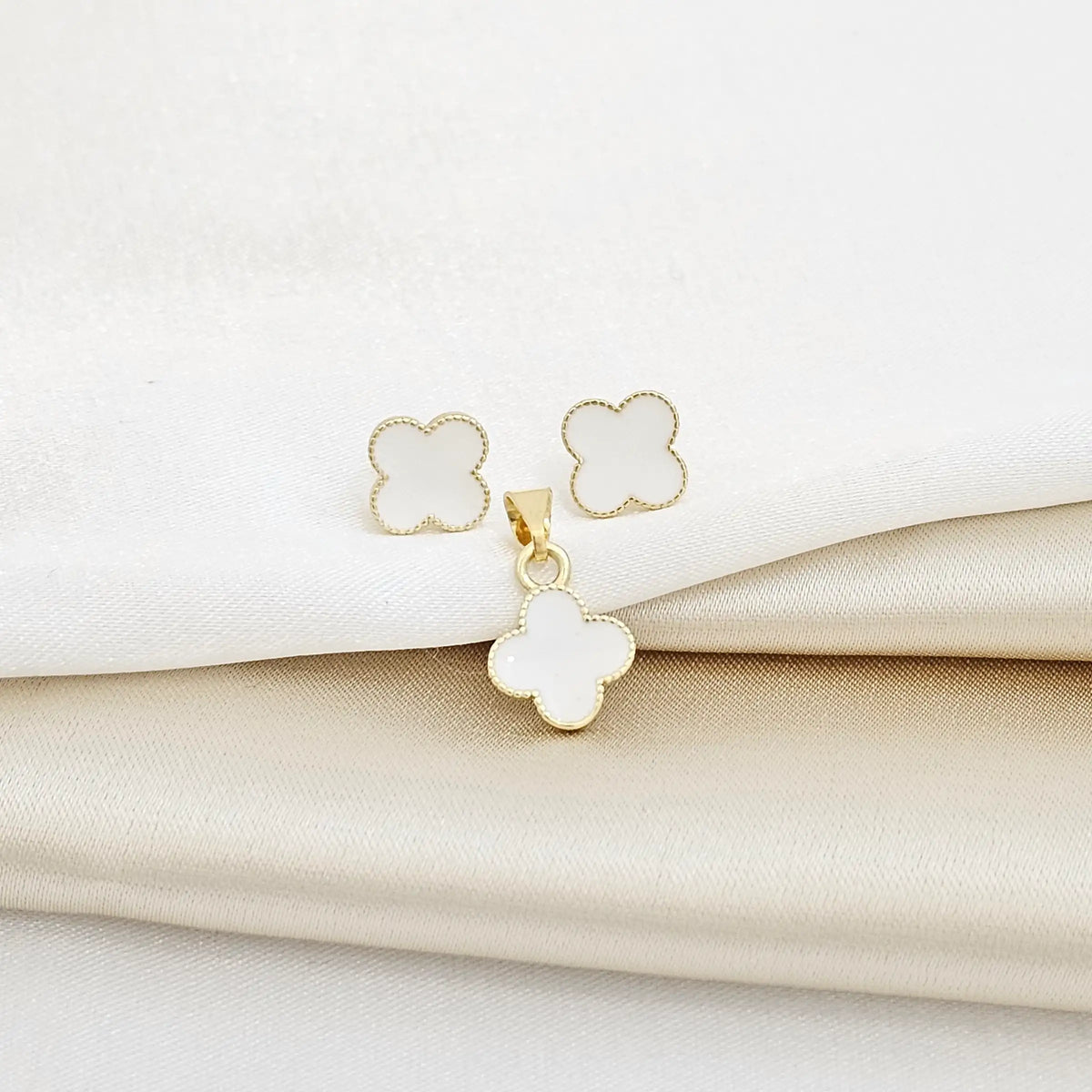 Conjunto Clover Blanco 1 Cm Rf B/63002