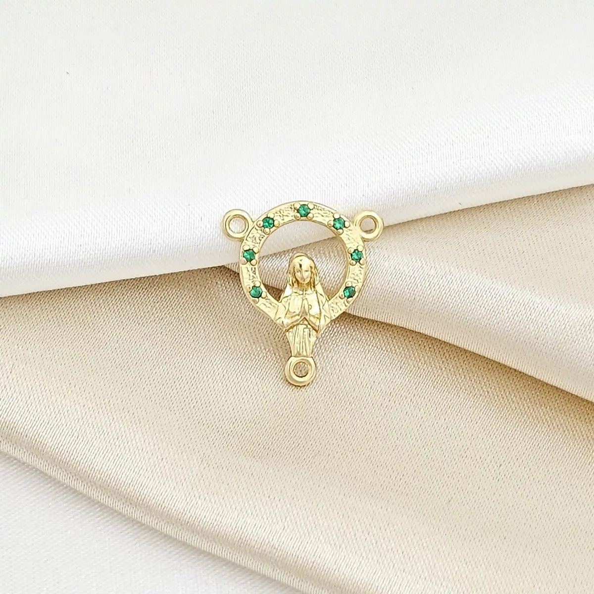 Crucero Con Circonias 1.8 Cms Verde Lam18K Rf B/24555-Verde