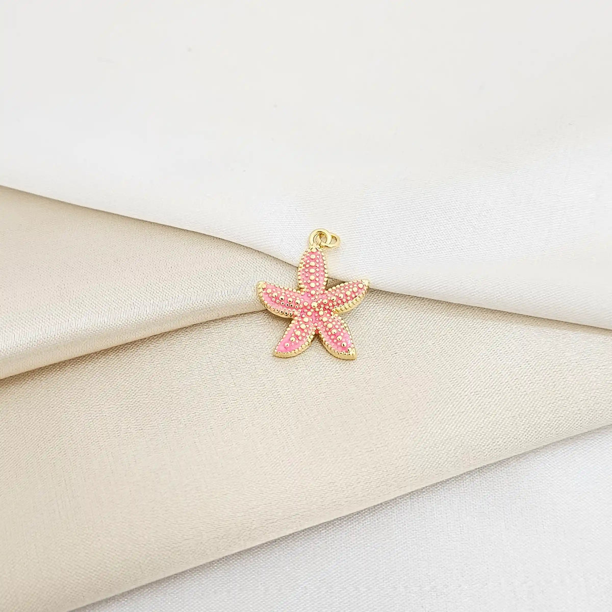 Dije Estrella De Mar Rosa Y Dorado Rf K7133