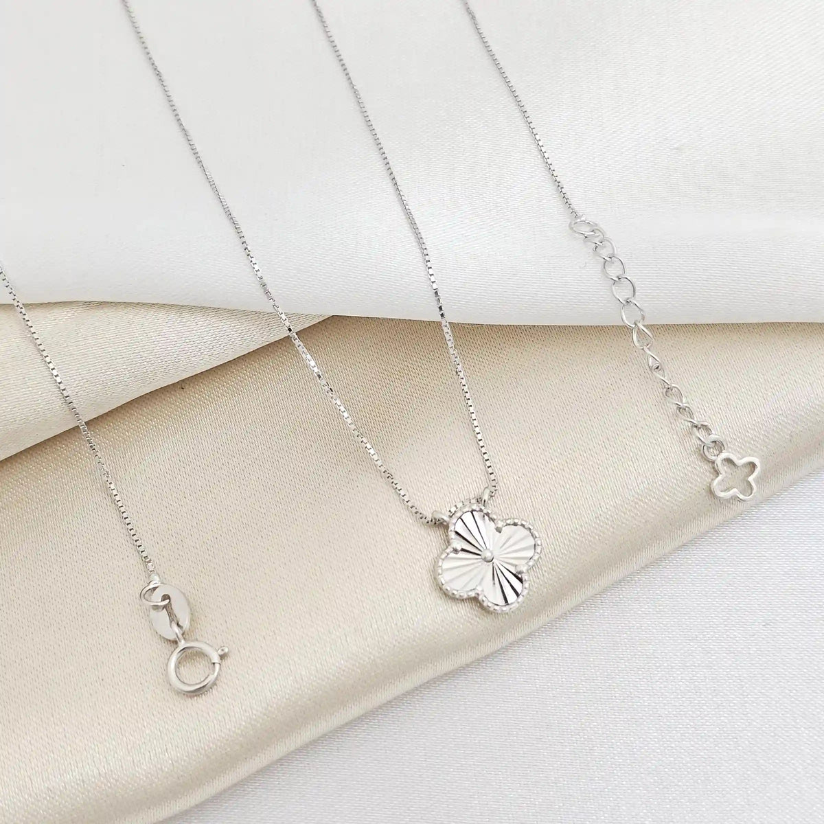 Gargantilla Clover 1.3 Cm 45Cm + Ext Plata 925 B/S/40002