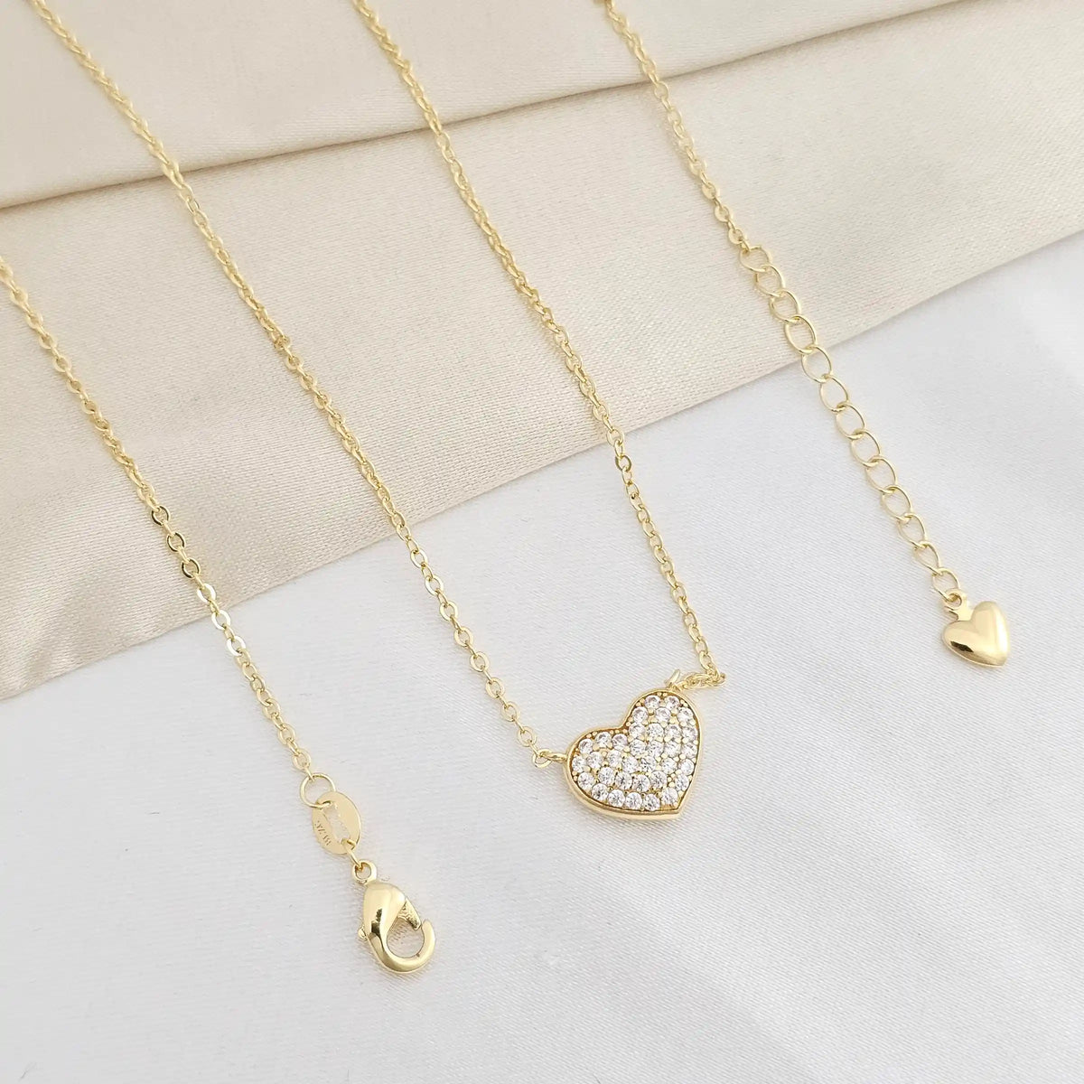 Gargantilla Sparkle Heart 12Mm 45 Cms Lam 18K B/40012