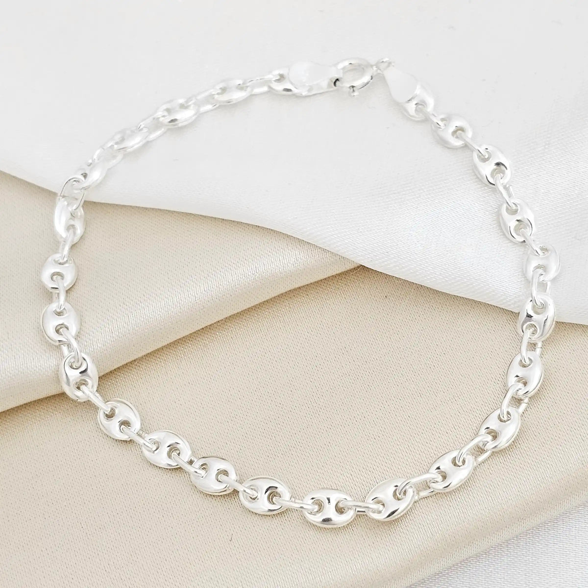 P Gucci 0,4 Mm 19 Cms Plata 925 Rf B/S-55007