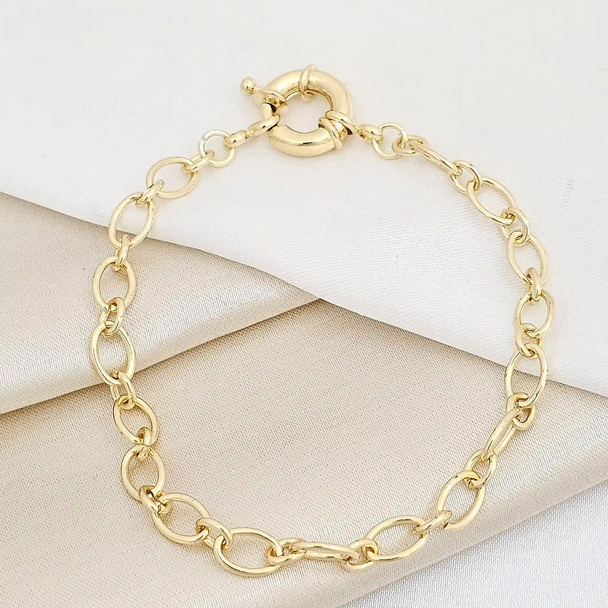 Pulsera Aros 1X1 Con Broche Dorado Rf K7363