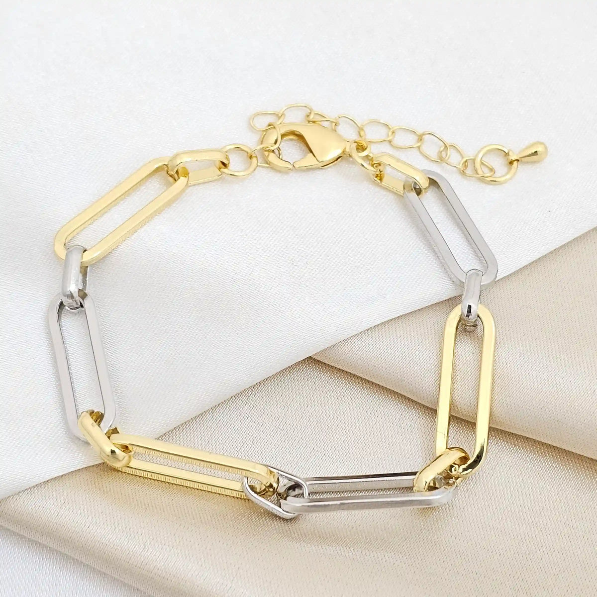 Pulsera Aros Grandes Y Pequeños Dorado Plateado Rf K6818