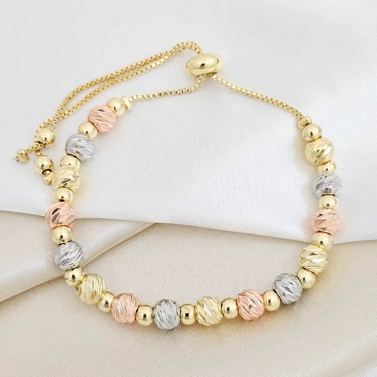 Pulsera Balin N6 Italy Tres Tonos Corrediza Rf K7243