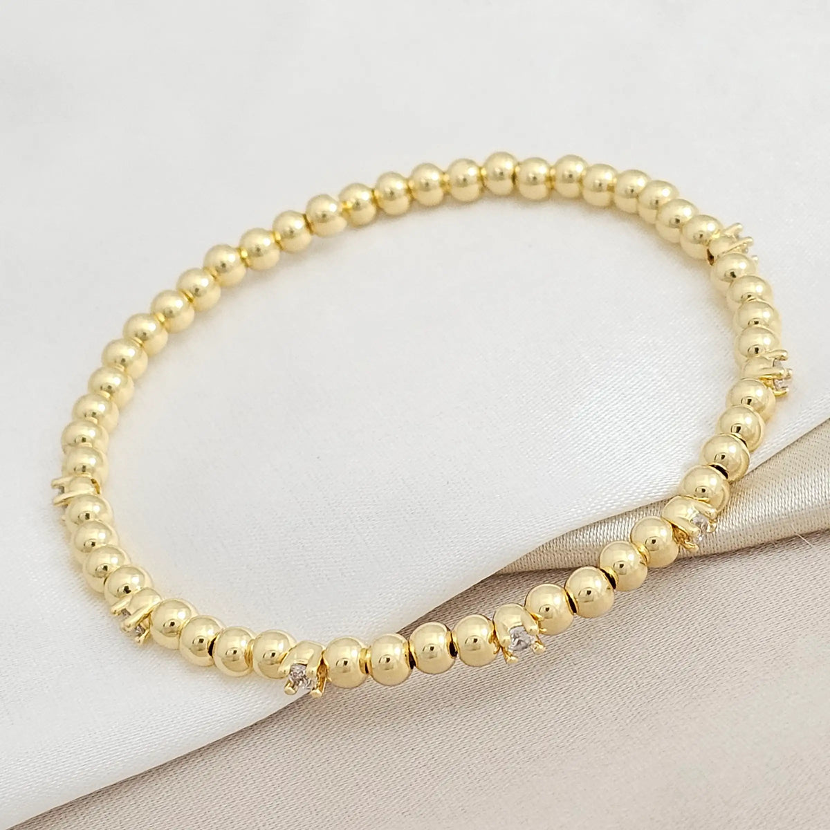 Pulsera Balines #4 7 Circones Dorado Rf K8280
