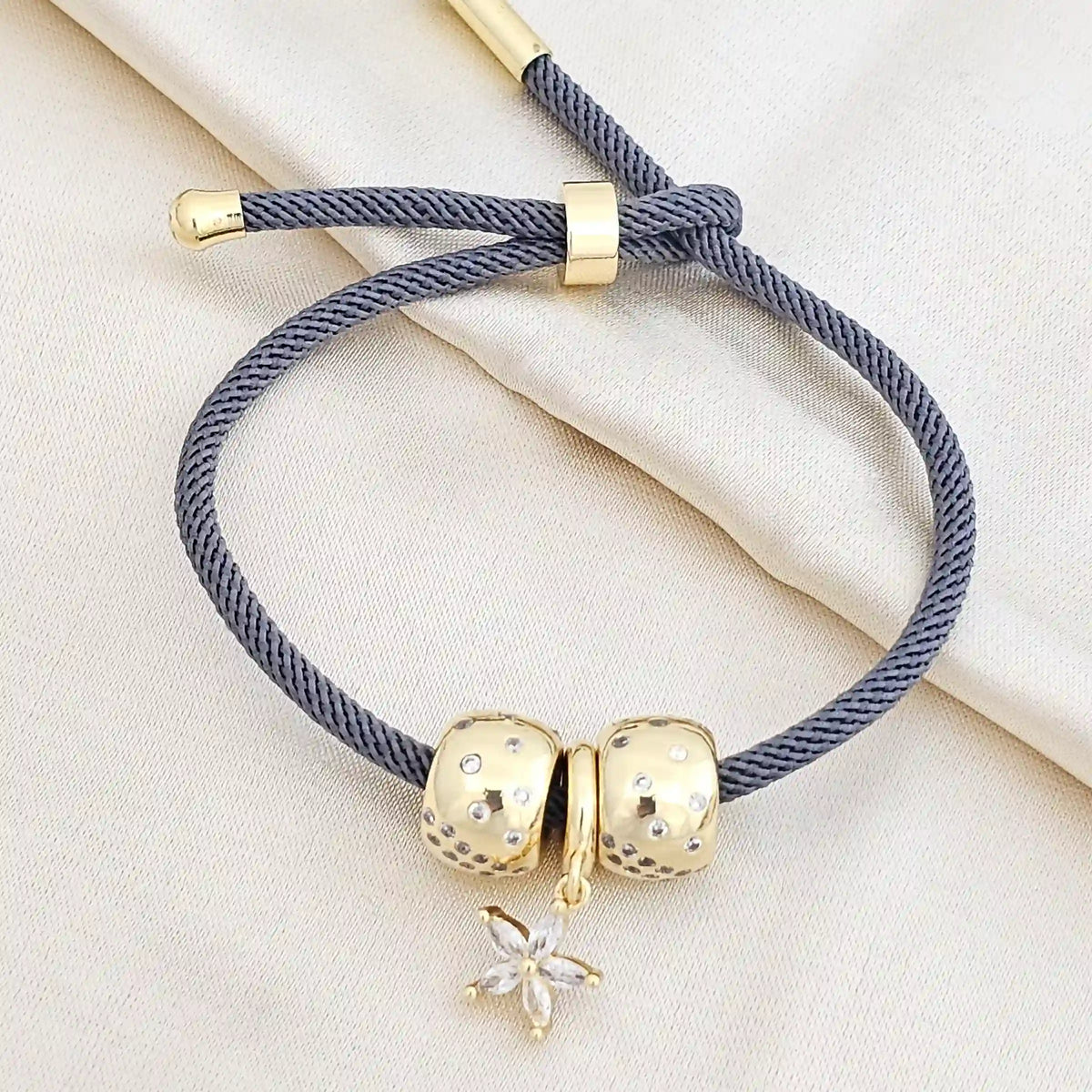 Set Pulsera Brillo Floral Rf K4313