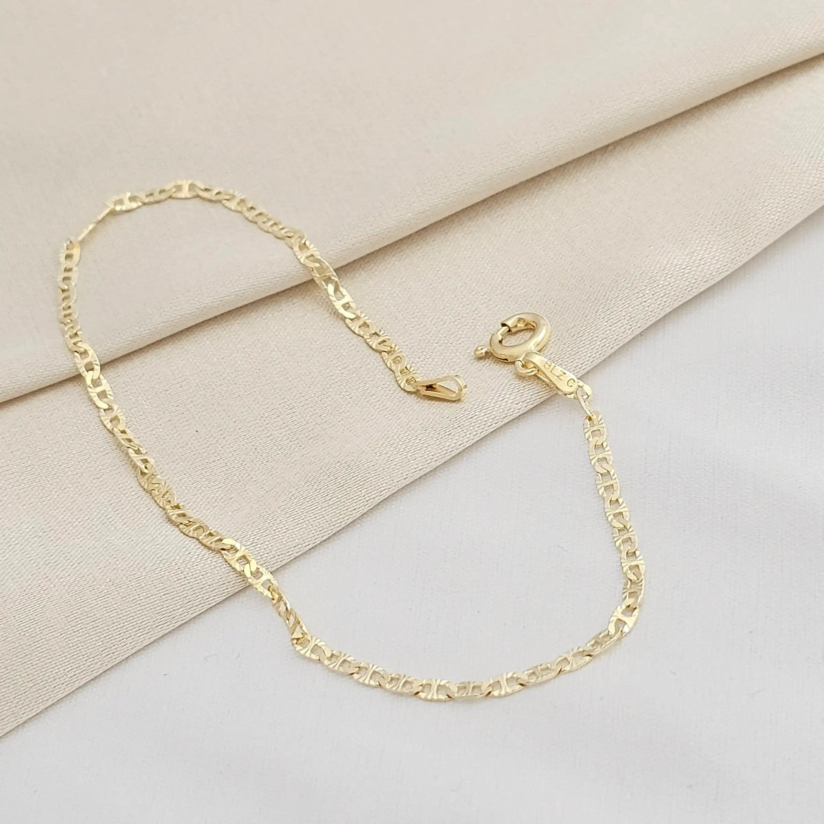 Pulsera Escalera Con Destellos It 2.10Mm 19.5 Cms Lam 18K B/55172