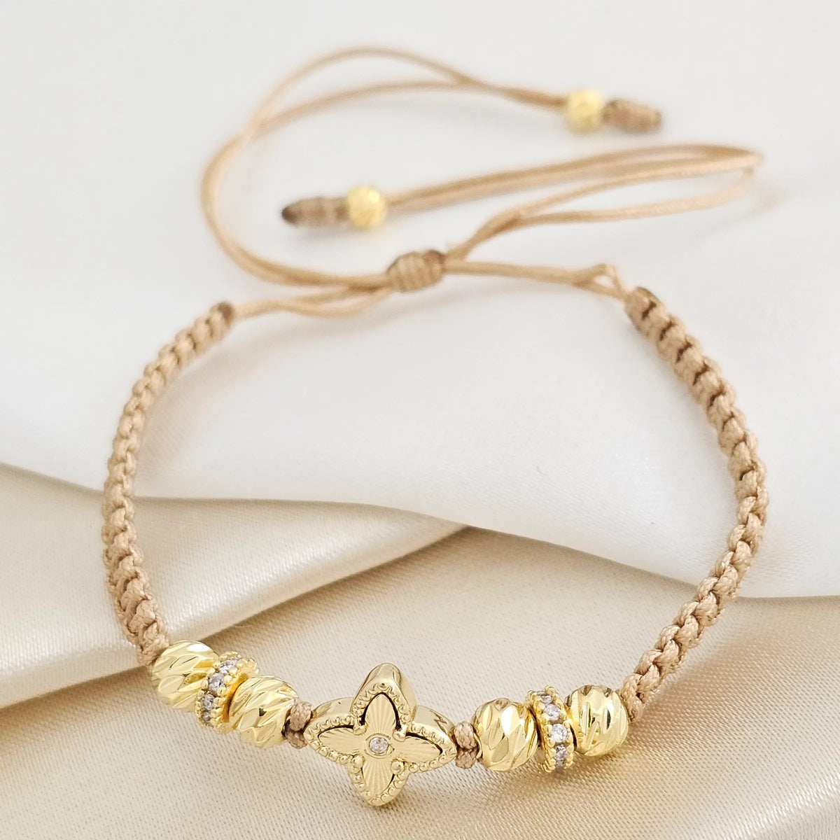 Pulsera Gold # 4 # 5 | Italy H. Lottus Beige