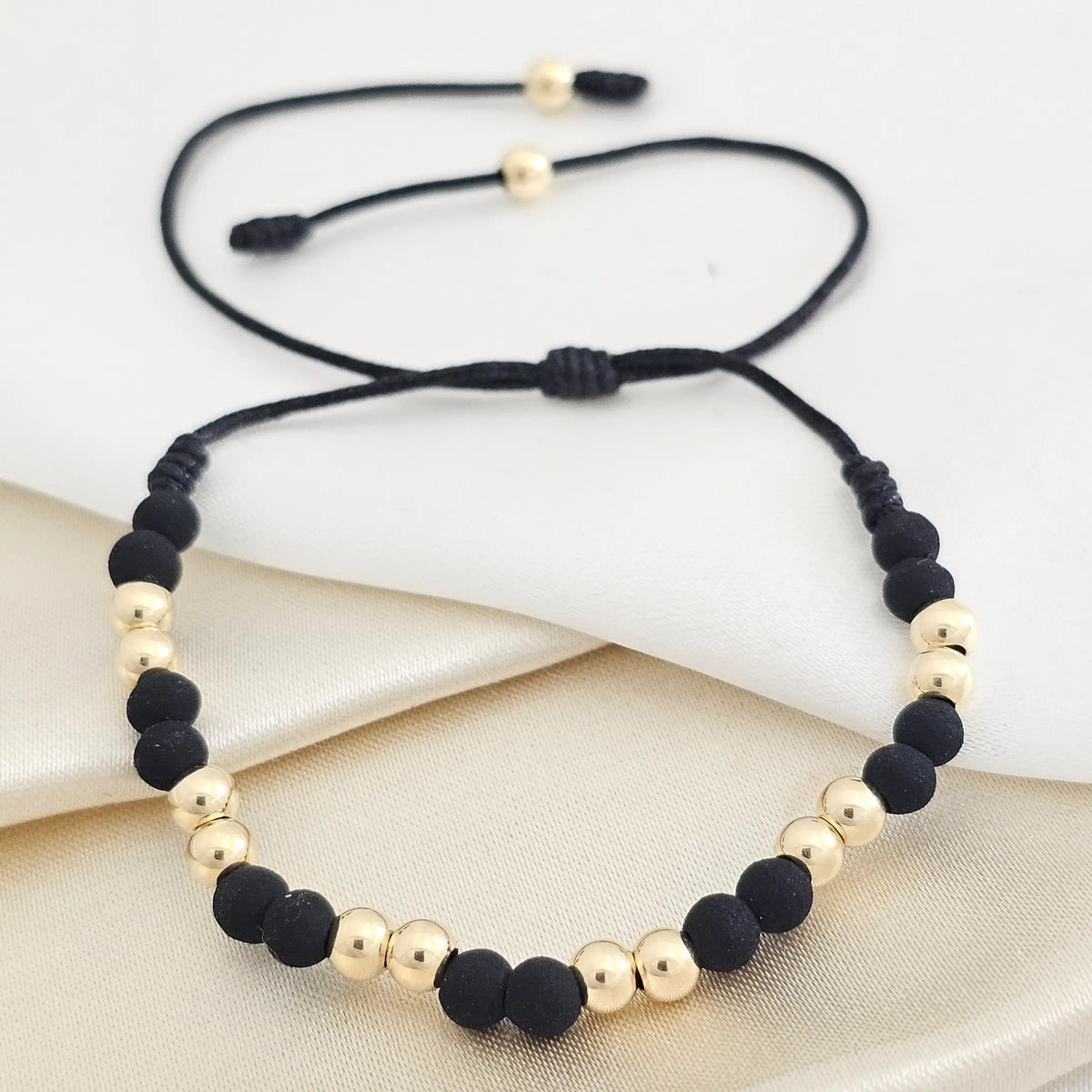 Pulsera Gold Balin Liso #4 Nepreno Liso Negro