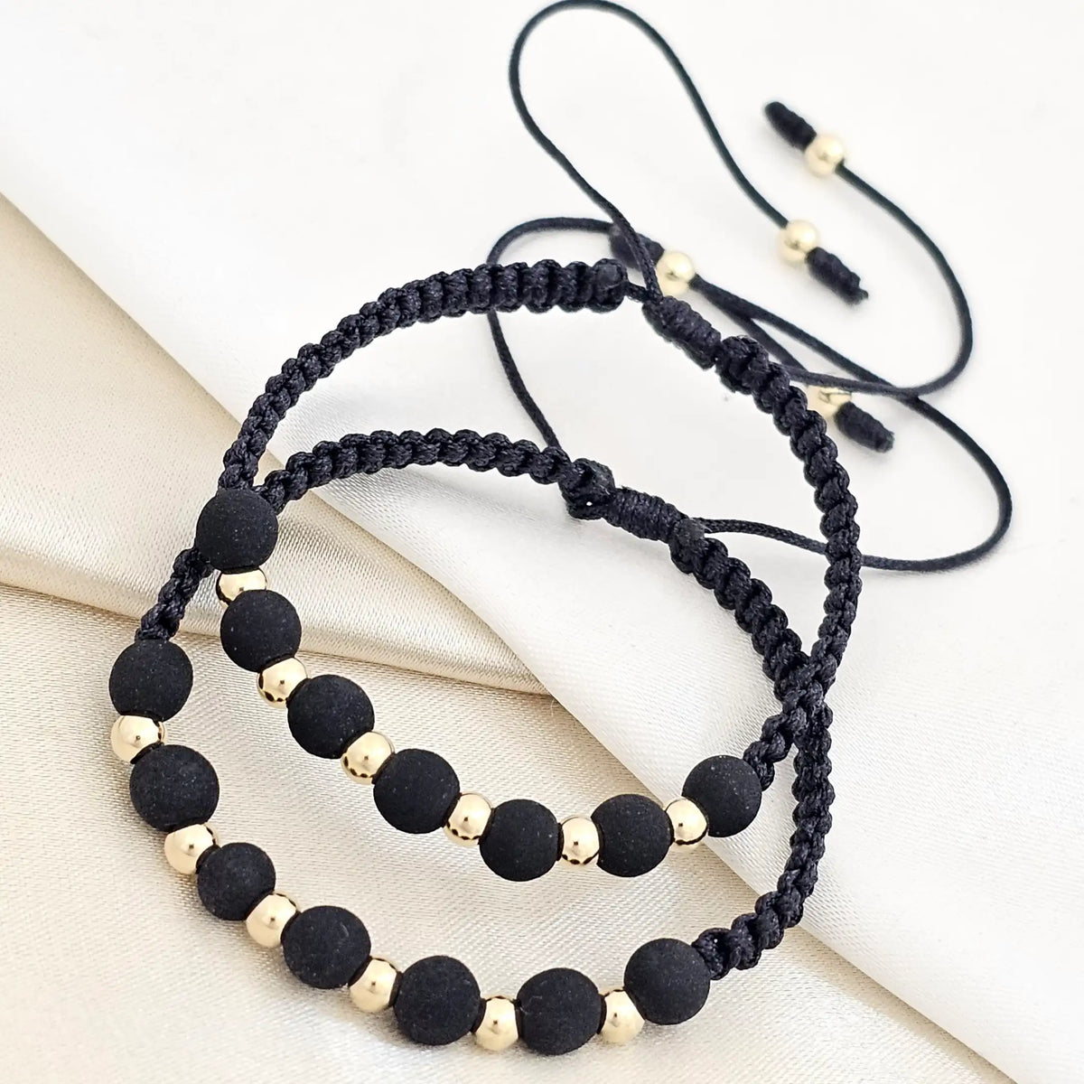 Pulsera Gold Duo # 4 Negras