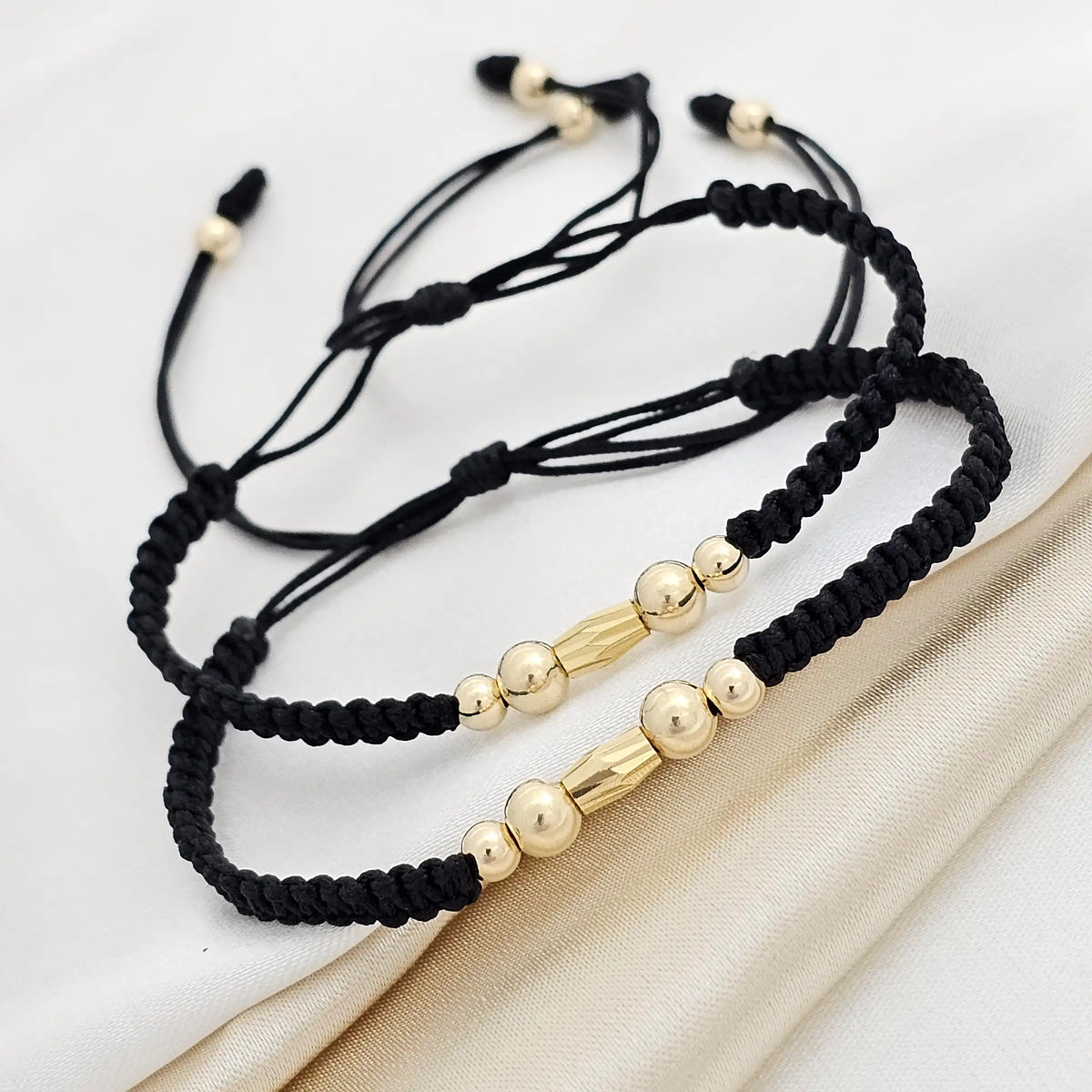 Pulsera Gold Duo Canutillo # 5,4 Negra